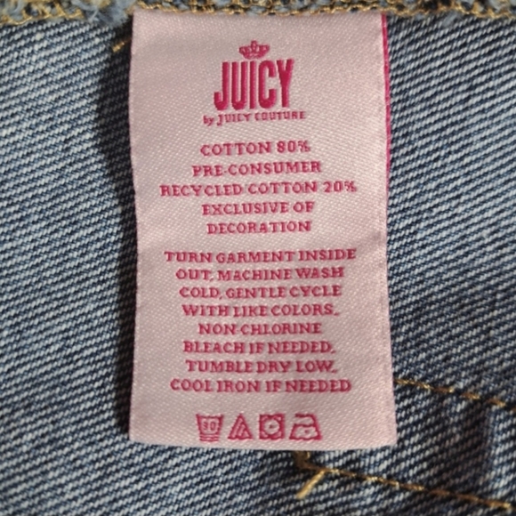 Juicy Couture Women's Denim Blue Shorts Mid Rise Anna Relaxed Size 31 - Picture 14 of 16
